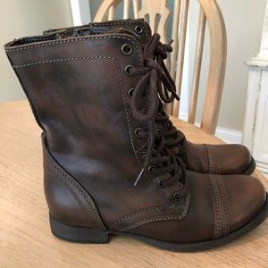 Steve Madden Lace Up Motorcycle Style Boots
